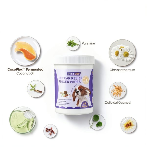 HICC PET Dog Ear Wipes Natural Ingredients Vet Formulated-4