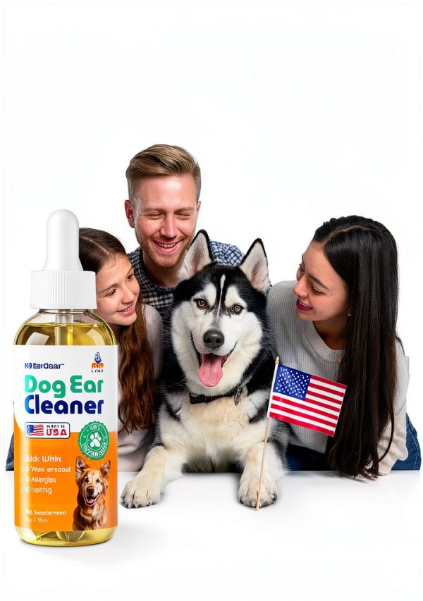 Pup Labs Ear Clear Dog Ear Cleaner Wax Dirt Odor Relief-6