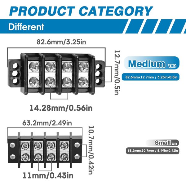 GLOSO Stainless Terminal Block 600V 30A Industrial-4
