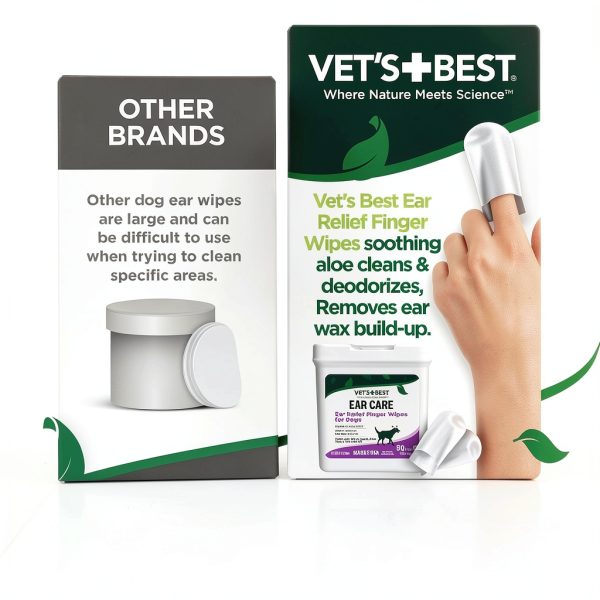 Vets Best Dog Ear Wipes Gentle Cleansing Natural Ingredients-3
