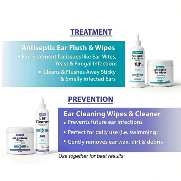 Curaseb Dog Cat Ear Wash Cleaner Vet Formulated USA Made-4