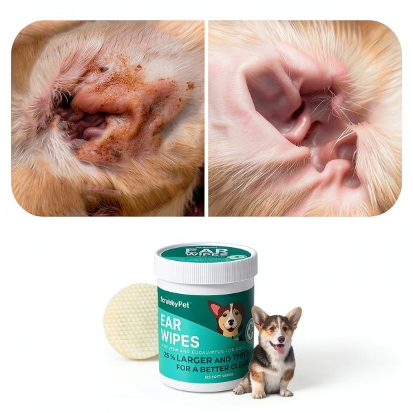 Scrubby Pet Dog Ear Wipes Aloe Eucalyptus Cleaner-3