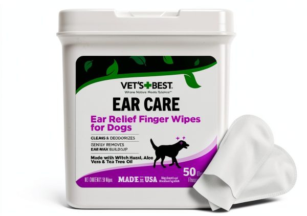 Vets Best Dog Ear Wipes Gentle Cleansing Natural Ingredients-0