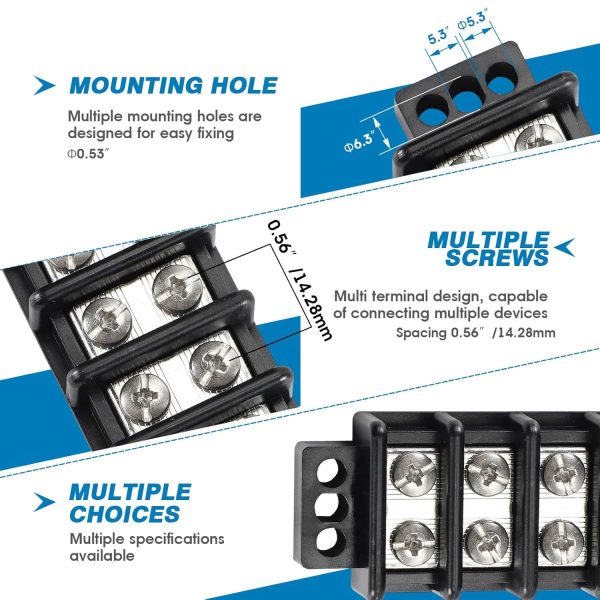 GLOSO Stainless Terminal Block 600V 30A Industrial-3