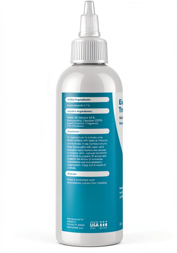 VetWELL Pet Ear Infection Treatment Ketoconazole Tris-3