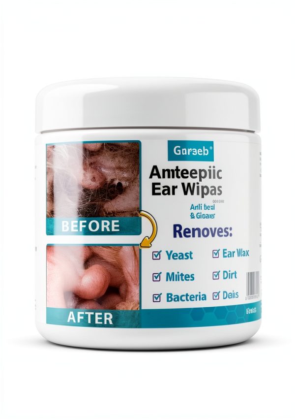 Curaseb Dog Cat Ear Wipes Cleans Deodorizes Vet Formulated-1