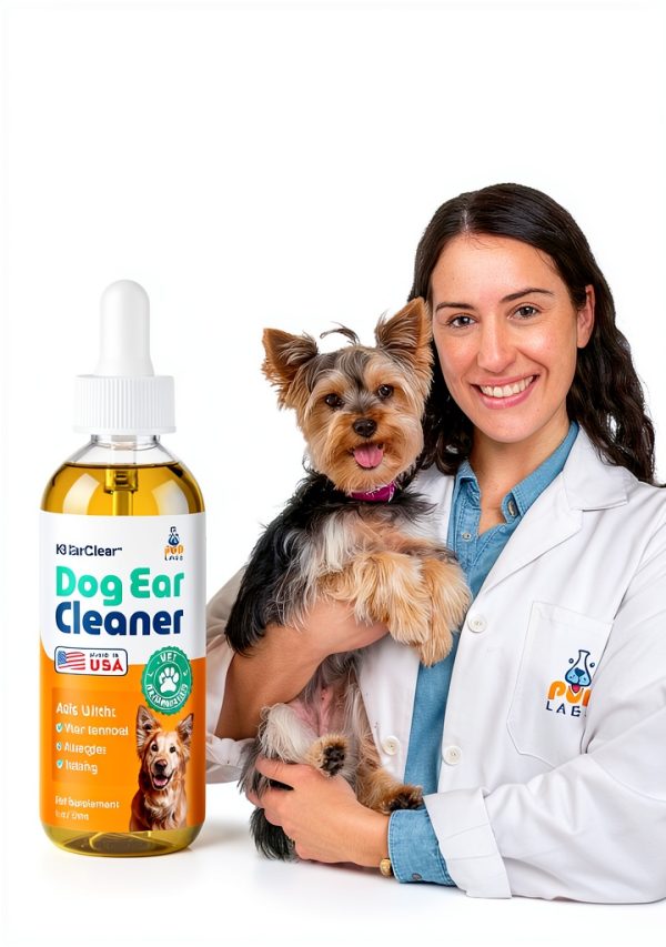 Pup Labs Ear Clear Dog Ear Cleaner Wax Dirt Odor Relief-5