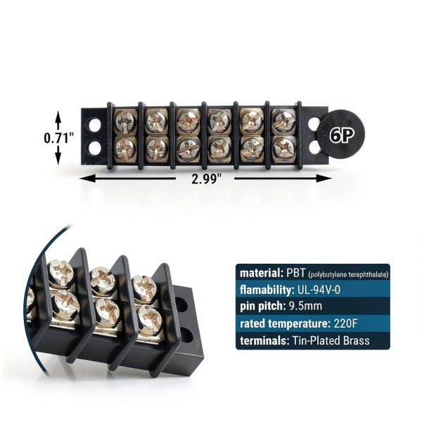MGI Terminal Block Industrial Electrical Brass Screw-3