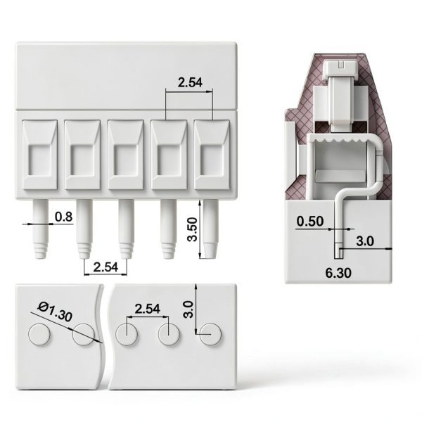 Molence Terminal Block Connector Screw Terminal 2 3 4 Pins-4