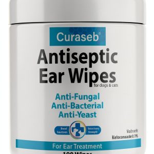 Curaseb Dog Cat Ear Wipes Cleans Deodorizes Vet Formulated-0