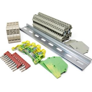 Dinkle DIN Rail Terminal Block Kit Gray Industrial-0