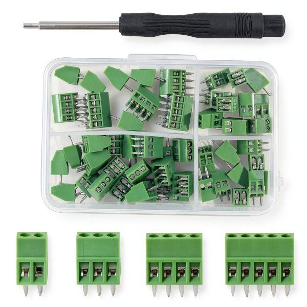 Minidodoca Terminal Block Connector 52pcs Kit 6A 150V-0