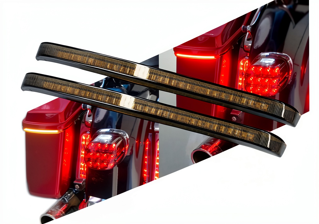 Installing HCmotorku LED Rear Light Smoked Lens Waterproof on a wooden desk