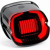 NTHREEAUTO Red Smoked LED Motorcycle Tail Light Strobe Brake 2008-2014-0