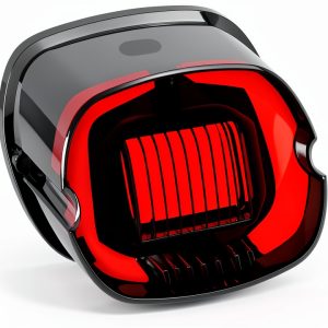 NTHREEAUTO Red Smoked LED Motorcycle Tail Light Strobe Brake 2008-2014-0