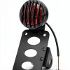 Amazicha LED Motorcycle Rear Tail Light 5W Waterproof Flat Curved 1in-5