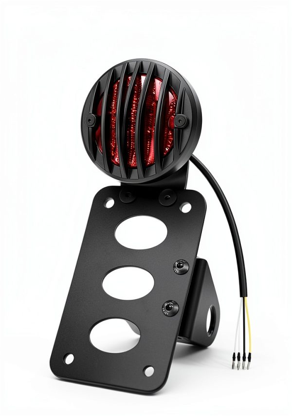 Amazicha LED Motorcycle Rear Tail Light 5W Waterproof Flat Curved 1in-5
