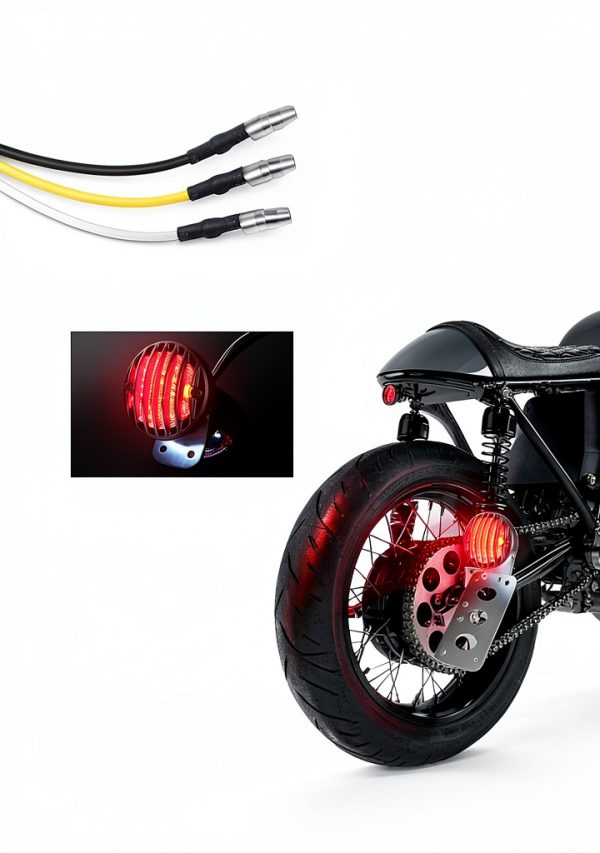 Amazicha 3/4" Axle Hole Flat LED Brake Light Bracket – 1inch Black-4