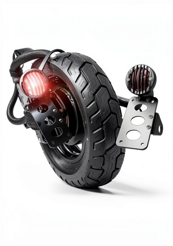 Amazicha LED Motorcycle Rear Tail Light 5W Waterproof Flat Curved 1in-1
