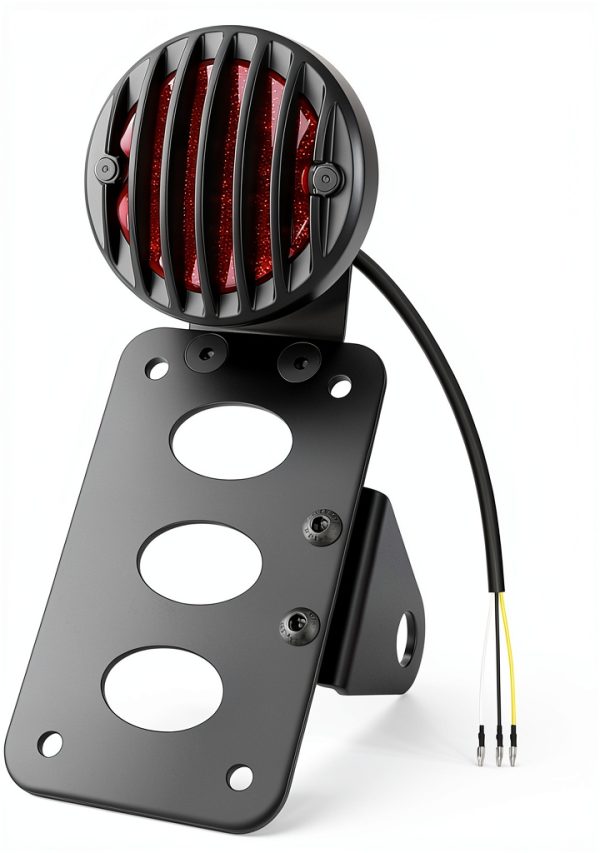 Amazicha 3/4" Axle Hole Flat LED Brake Light Bracket – 1inch Black-7