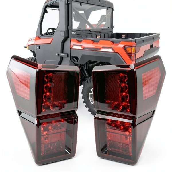 Polaris Ranger Tail Light Dasbecan Red LED Pair Waterproof Shockproof-5
