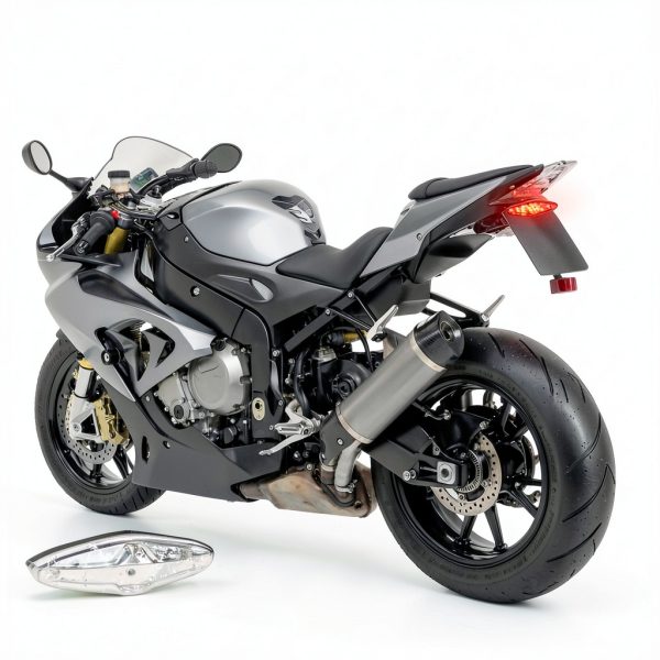 NTHREEAUTO LED Motorcycle Tail Light Smoked Lens 12V Waterproof-2
