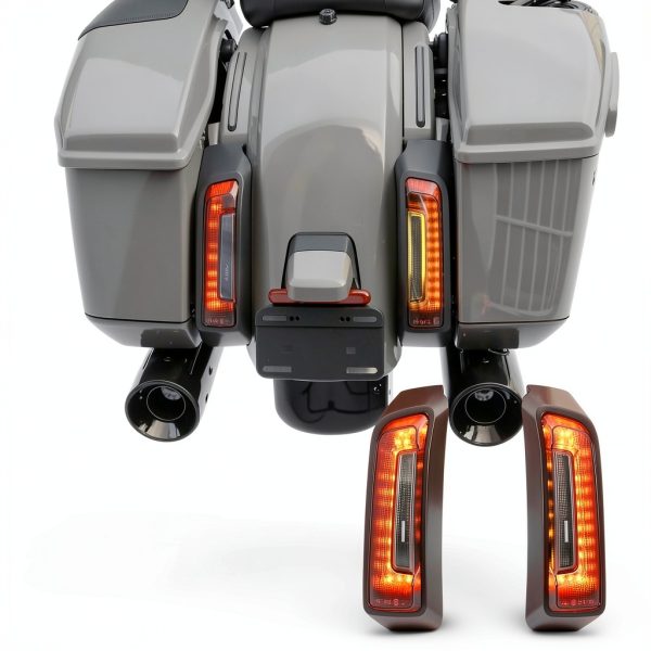 LED Tail Light LUXEMOTO Saddlebag for Harley Road Glide 2025 Smoked-4