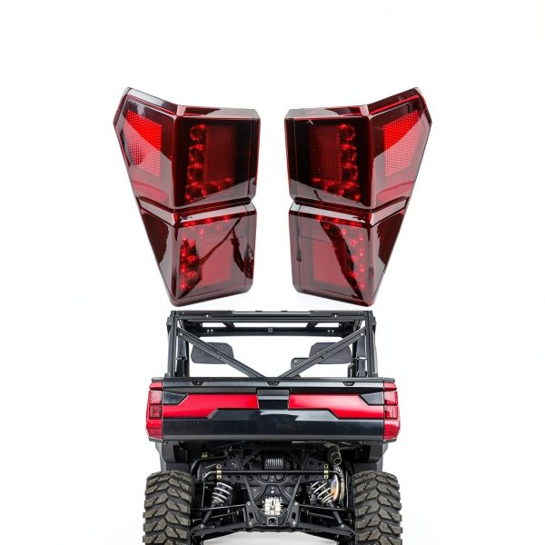 Polaris Ranger Tail Light Dasbecan Red LED Pair Waterproof Shockproof-4