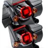NTHREEAUTO Red Smoked LED Motorcycle Tail Light Strobe Brake 2008-2014-2