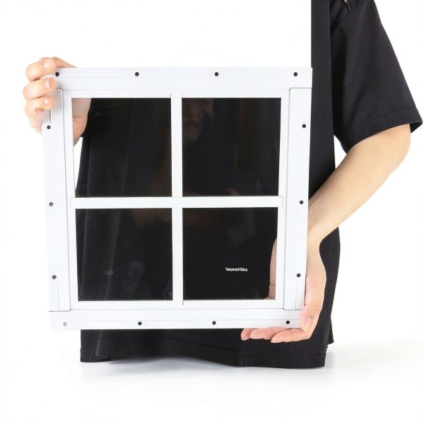 Shed Windows 2pcs 12x12 Inch Tempered Glass Casement Set with Screws-2