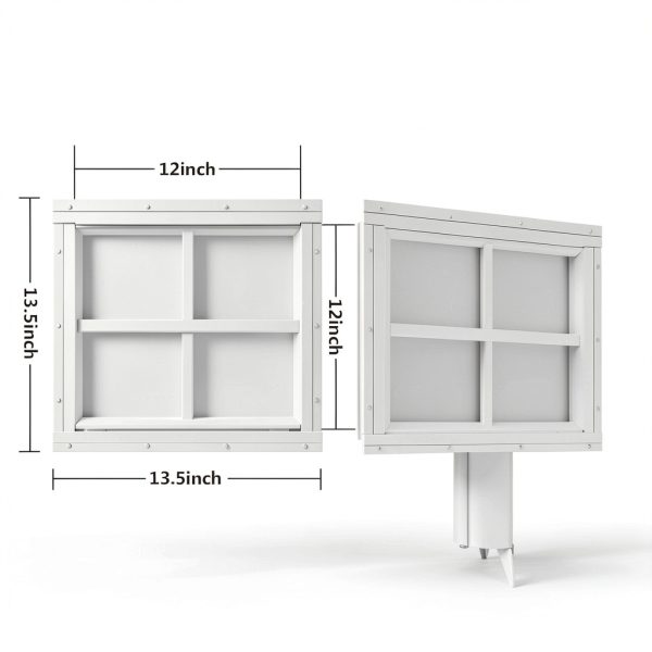 Shed Windows 2pcs 12x12 Inch Tempered Glass Casement Set with Screws-1
