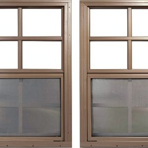Shed Windows 24" x 36" Black Mount Casement – 2 Pack Tempered Glass-0