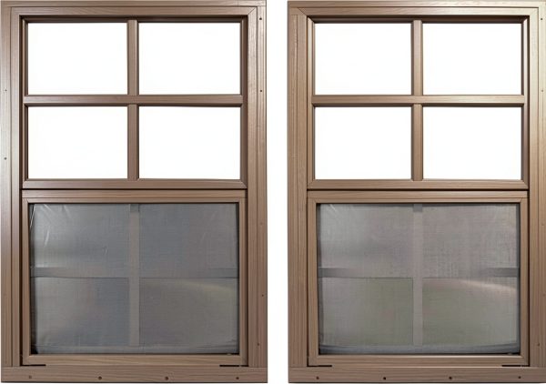 Shed Windows 24" x 36" Black Mount Casement – 2 Pack Tempered Glass-0