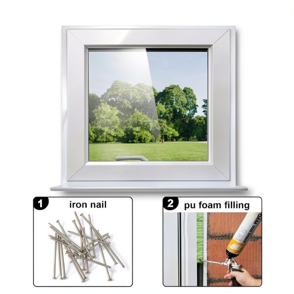 House Window HIOSTAO Casement 5mm Reinforced Glass 24x24in-8