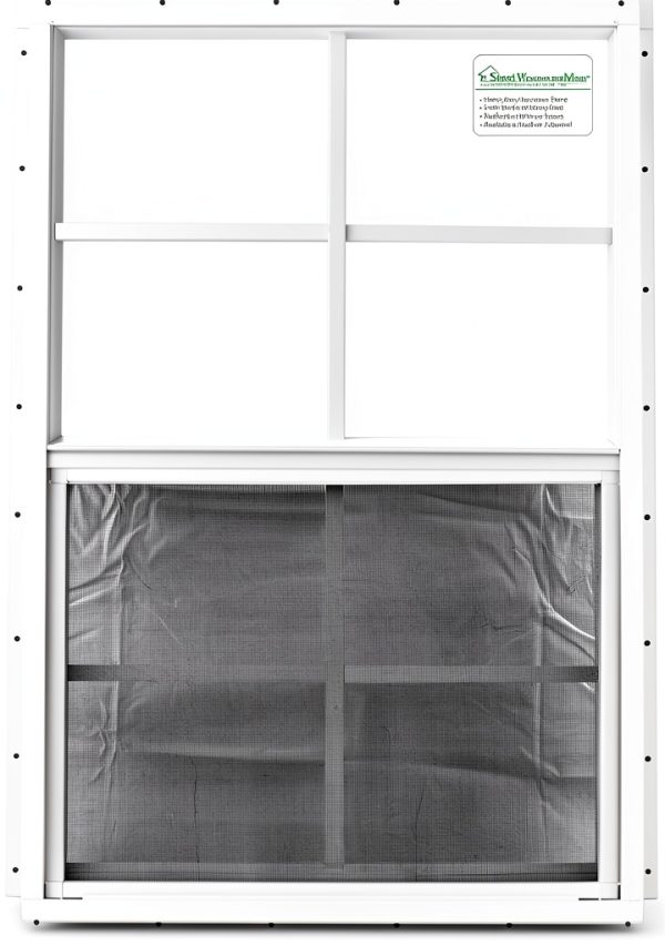 Shed Windows and More 24x27 Aluminum Casement Window White-0