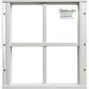 Shed Windows and More, Square Shed Window 16" x 16" White Flush, Playhouse Window-0