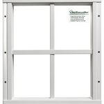 Shed Windows and More, Square Shed Window 16" x 16" White Flush, Playhouse Window-0