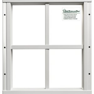 Shed Windows and More, Square Shed Window 16" x 16" White Flush, Playhouse Window-0