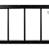 Shed Transom Window 10" x 23" Brown Flush Mount Aluminum PVC Design-0