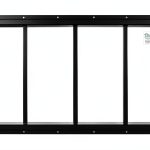 Shed Transom Window 10" x 23" Brown Flush Mount Aluminum PVC Design-0