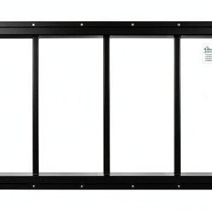 Shed Transom Window 10" x 23" Brown Flush Mount Aluminum PVC Design-0