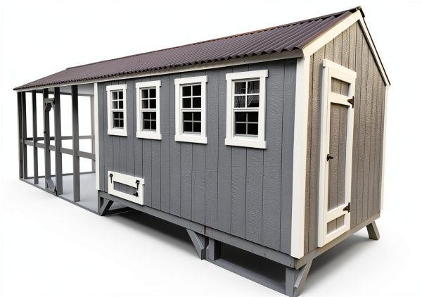 Shed Windows & More 2-Pack 14" x 21" White Flush Playhouse & Chicken Coop Window-3