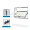 Windows for houses, 360° Rotatable Window, Tempered Glass Embedded Metal Frame Window for House, Garage, Bathroom, Basement, Office (White, 40 * 24in)-6