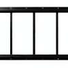 Shed Transom Window 10" x 23" Brown Flush Mount Aluminum PVC Design-1
