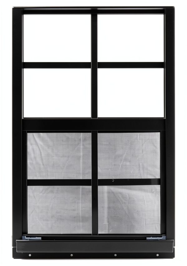 Shed Windows and More 12x18 Black Flush Aluminum Casement Window-1
