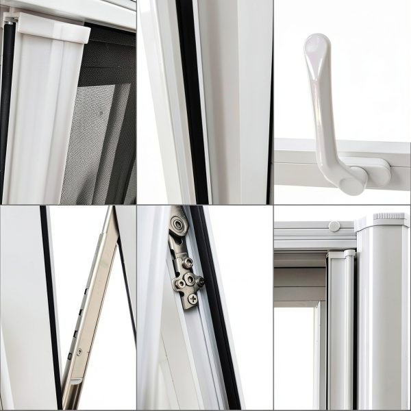 House Window White Casement 36x36 Mesh 4‑Gear Adjustable-4