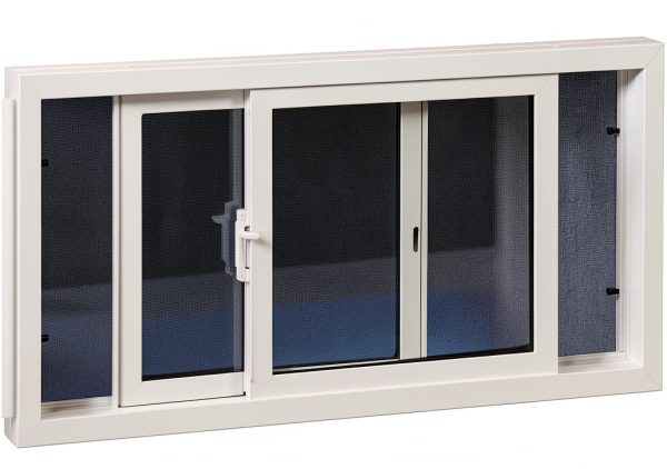 Vinyl Double Slide Basement Window 31.875" W x 15.5" H by Duo-Corp-0